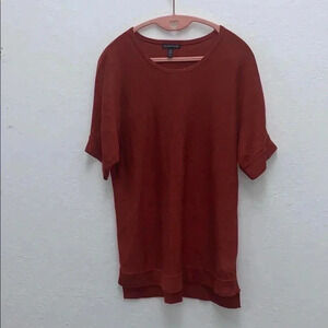 Eileen Fisher Short Sleeve Pullover Crew Neck Size Medium